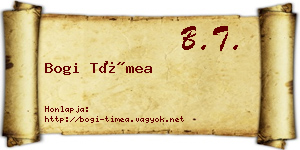 Bogi Tímea névjegykártya