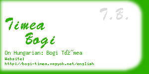 timea bogi business card